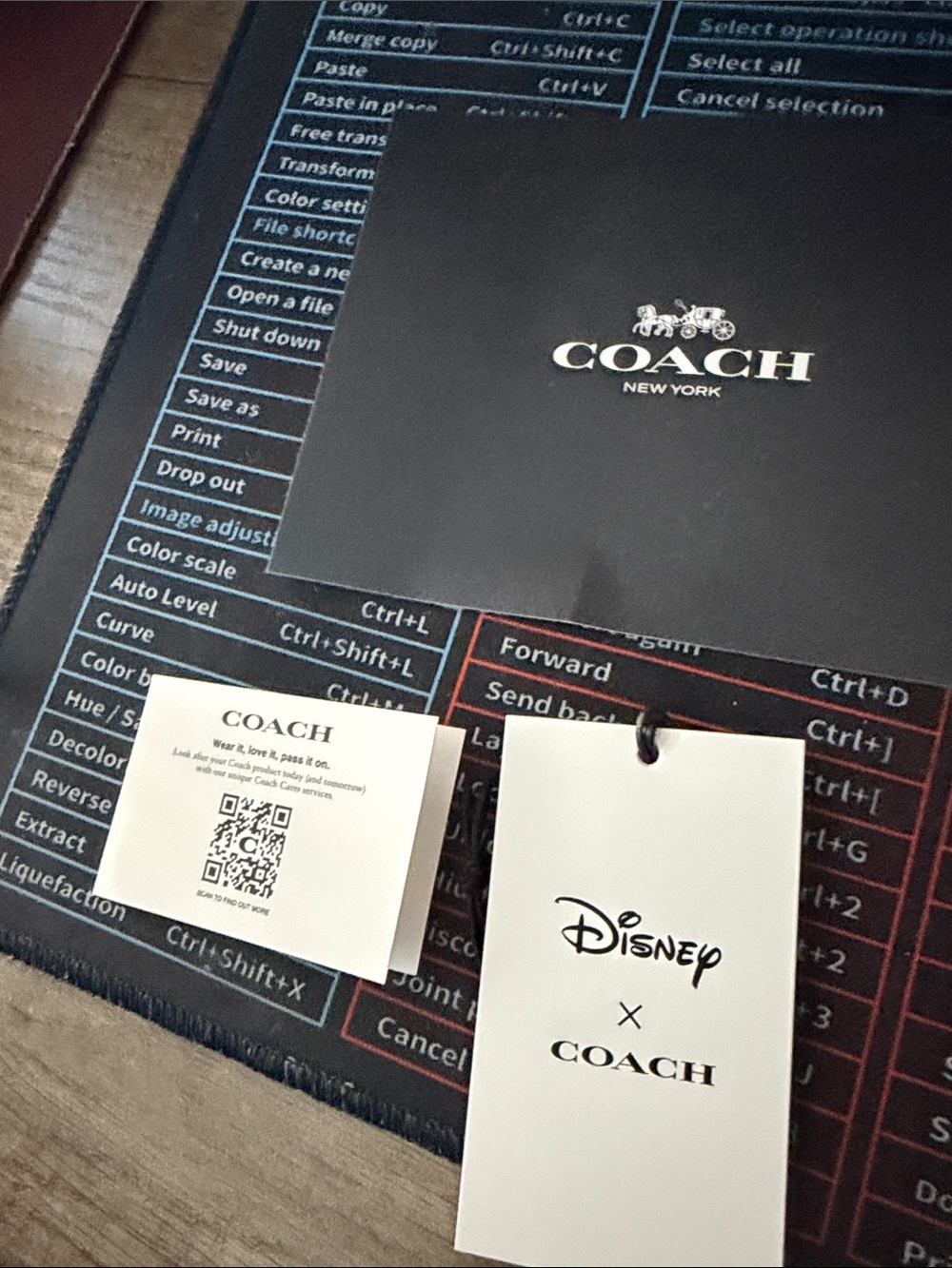 Coach White and Black Disney x Coach Logo Tag Set